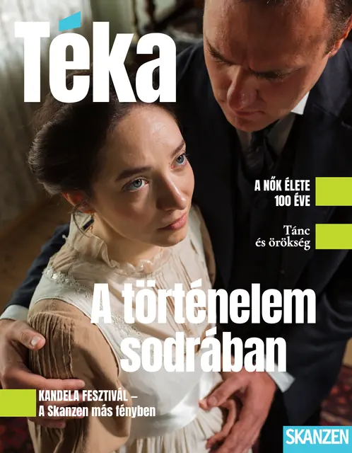 Magazincímlap korhű jelmezes fotóval