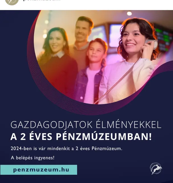 Kampányvizuál a Pénzmúzeum kétéves évfordulójára