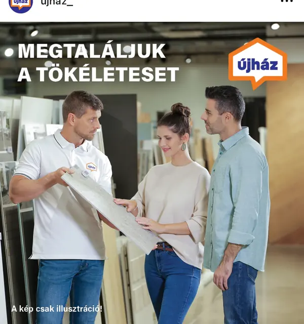 Kampányvizuál az Újház Centrum hirdetéséhez